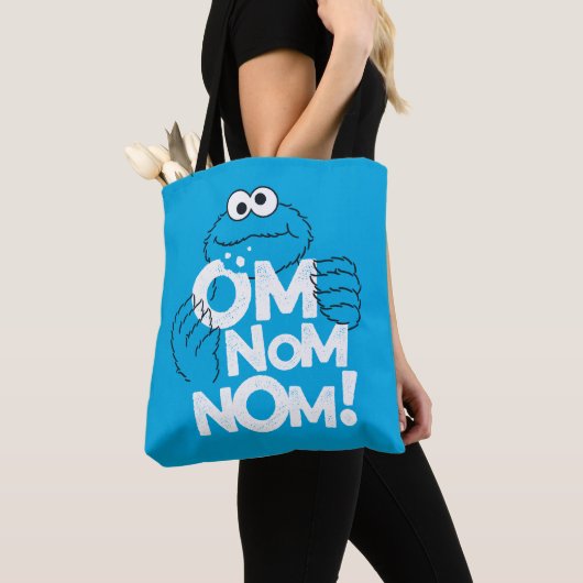 Tote Bag Cookie Monster | Om Nom Nom ! (De près)