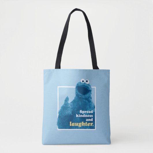Tote Bag Cookie Monster | Propager la gentillesse et le rir (Devant)