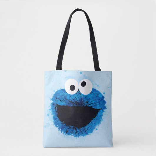 Tote Bag Cookie Monster | Tendance de l'aquarelle (Devant)