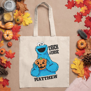 Tote Bag Cookie Monster - Tricoter Ou Traiter   Ajouter Vot