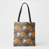 TOTE BAG COOKIES BLANCS D'ORANGE NOIR (Devant)