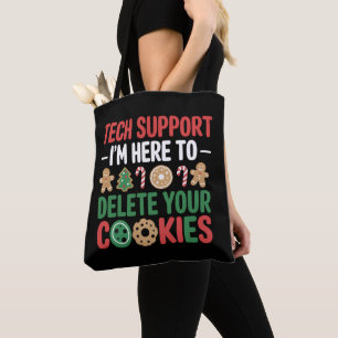 Tote Bag Cookies de Noël de soutien technique drôle de trav