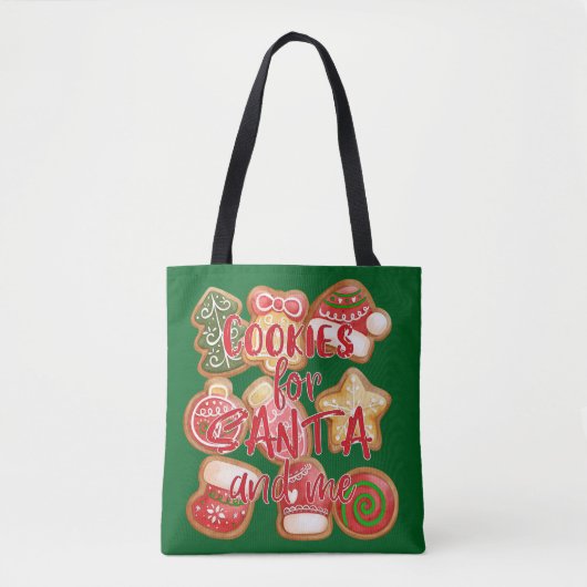 Tote Bag Cookies Pour Père Noël Et Moi - Noël (Devant)