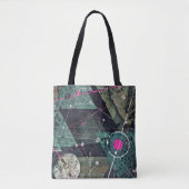 Tote Bag Cool Abstract Digital Graffiti Art Geometic (Devant)