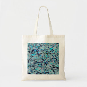 Tote Bag Cool, art numérique moderne d'aquarelle bleue