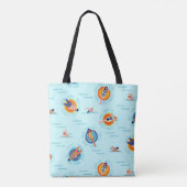 Tote Bag Cool Blue pool party Été (Dos)
