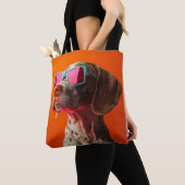 Tote Bag Cool Bracco italiano dog with sunglasses (De près)