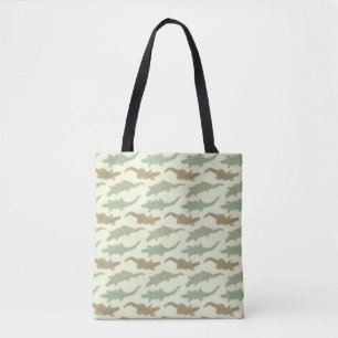 Tote Bag Cool Camo Alligators - motif sans soudure.