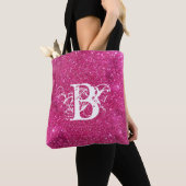 Tote Bag Cool Chic Parties scintillant rose Blanc Premier M (De près)