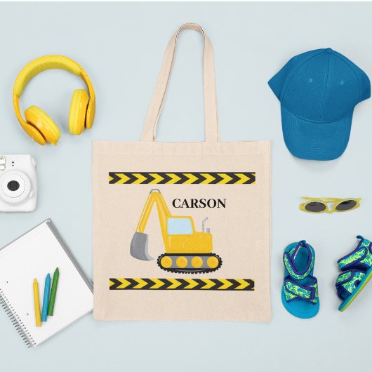 Tote Bag Cool Construction Véhicule Excavateur Enfants sur
