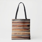 Tote Bag Cool de texture bois unique (Devant)
