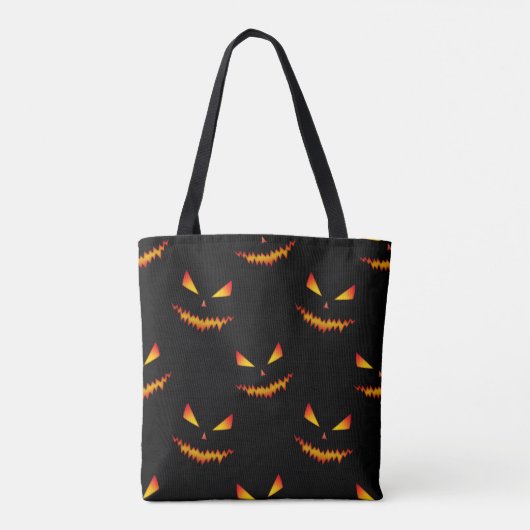 Tote Bag Cool effrayant Jack O'Lantern visage motif d'Hallo (Dos)