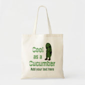Tote Bag Cool En Concombre Personnalisé (Devant)