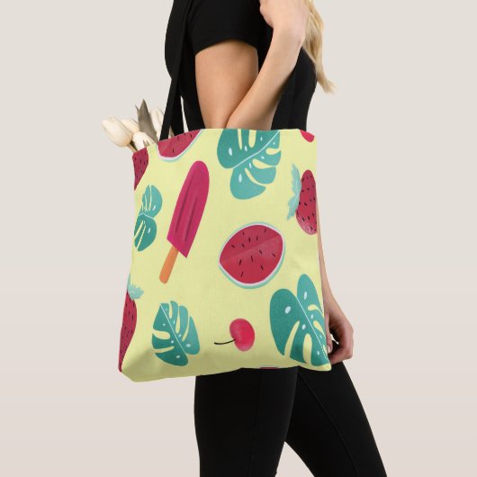Tote Bag Cool & Fruité Été Soleil (De près)