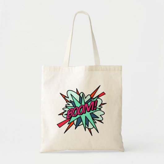 Tote Bag Cool Fun Modern Comic Book BOOM (Devant)