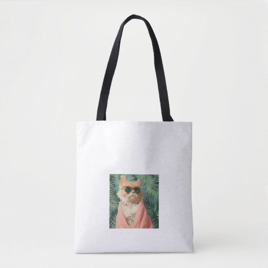 Tote Bag Cool Ginger Chat Vacances Vibes Esthétique (Devant)