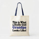 Tote Bag Cool Grandpa<br><div class="desc">Cool item says This is What a Really Cool Grandpa Looks Like!  What a Great Gift for Grandpa!</div>