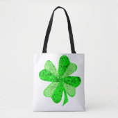 Tote Bag Cool Green Chimmering Shamrock St. Patrick's Day (Devant)