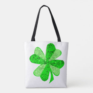 Tote Bag Cool Green Chimmering Shamrock St. Patrick's Day