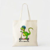 Tote Bag Cool Green Dinosaur (Devant)