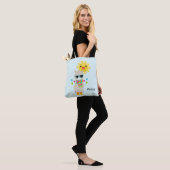 Tote Bag Cool Llama et souriant Kawaii Sun (Sur le modèle)
