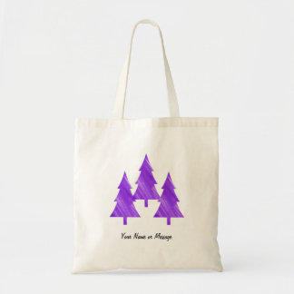 Tote Bag Cool minimaux sur mesure esthétique Arbres pourpre