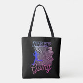 Tote Bag Cool moderne courant violet noir (Dos)