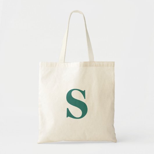 Tote Bag Cool moderne élégant Turquoise Monogramme Lettre i (Devant)