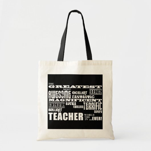 Tote Bag Cool Moderne Enseignants du Fun : Grand monde des  (Devant)