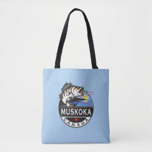 Tote Bag Cool Muskoka Canada Pêche en plein air Crest