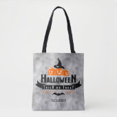 Tote Bag Cool personnalisé Black Halloween Trick ou Citroui (Devant)