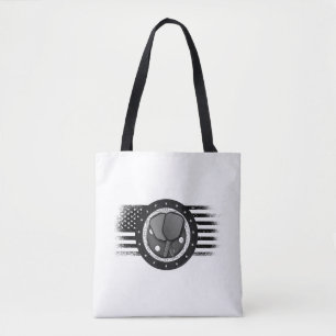 Tote Bag Cool Pickleball Sport USA Grunge Flag - Pickleball
