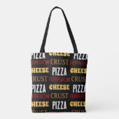 Tote Bag Cool plaisir pizza pepperoni fromage croûte texte  (Dos)