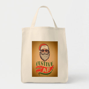 Tote Bag Cool Retro Père Noël Fourre-tout