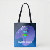Tote Bag Cool Robot Lecture & Apprentissage En Galaxie Pers (Devant)
