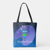 Tote Bag Cool Robot Lecture & Apprentissage En Galaxie Pers (Dos)