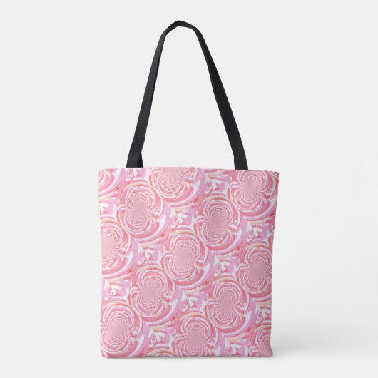 Tote Bag Cool rose et corail Motif fractal (Dos)