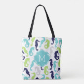 Tote Bag Cool Sea Horse Motif Monogramme (Dos)