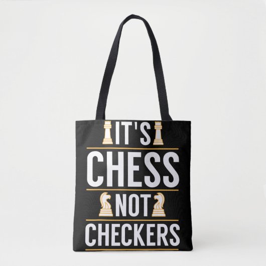 Tote Bag cool ses échecs pas checkers chèques joueurs cadea (Devant)