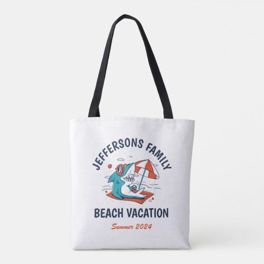 Tote Bag Cool Shark Matching Famille Réunion Plage Vacances (Dos)