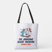Tote Bag Cool Shark Matching Famille Vacances Plage Vacance (Dos)