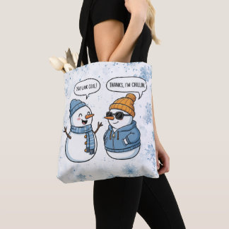 Tote Bag Cool Snowman Friends