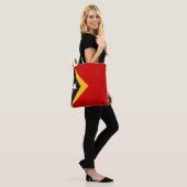 Tote Bag Cool Timor Oriental Drapeau mode (Sur le modèle)