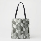 Tote Bag Cool triangles gris motif géométrique (Devant)