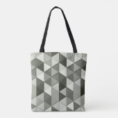 Tote Bag Cool triangles gris motif géométrique (Dos)
