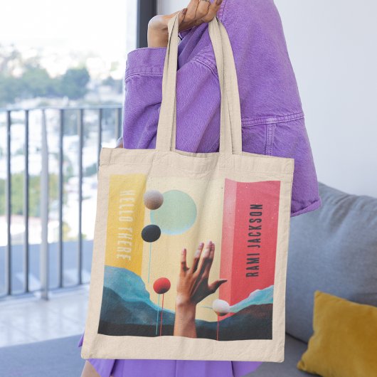 Tote Bag Cool unique tendance Nom Abstrait coloré