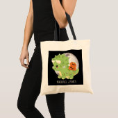 Tote Bag cool unisex enfants dinosaur ajouter le nom Hallow (Devant (produit))