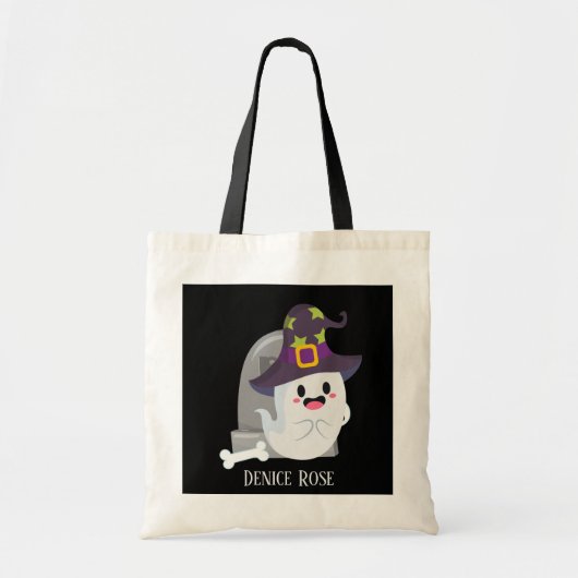 Tote Bag cool unisex enfants Halloween fantôme tour de trai (Devant)