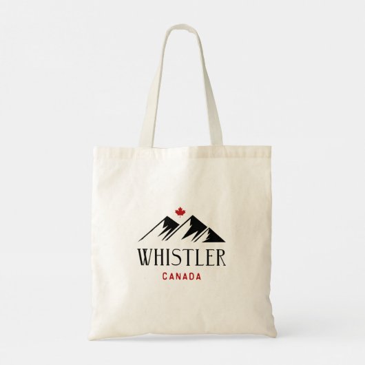 Tote Bag Cool Whistler Canada Mountains Maple Leaf (Dos)