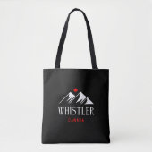 Tote Bag Cool Whistler Canada Mountains Maple Leaf Dark (Devant)